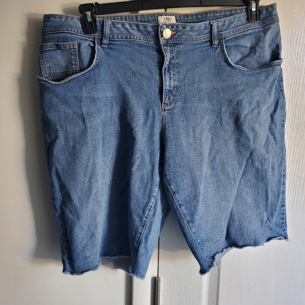 Plus size Denim Blue Shorts